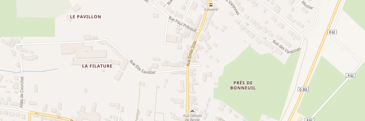 Plan du 25 Rue Emile Zola à Bessé-sur-Braye