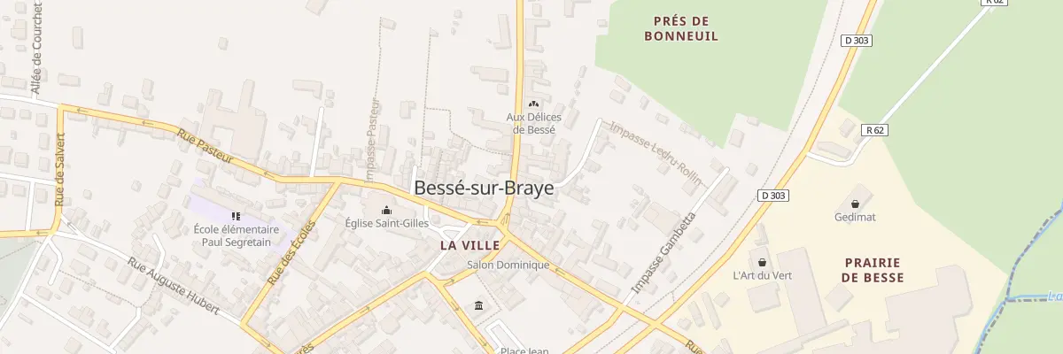 Plan du 8 Rue Emile Zola à Bessé-sur-Braye