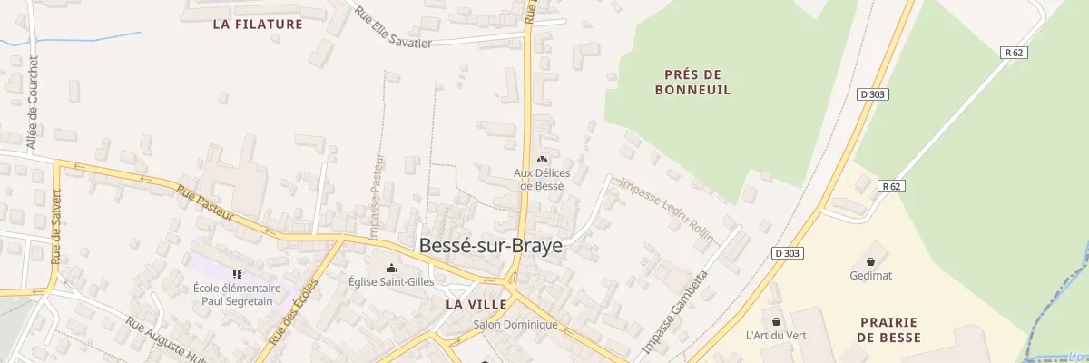 Plan du 20 Rue Emile Zola à Bessé-sur-Braye