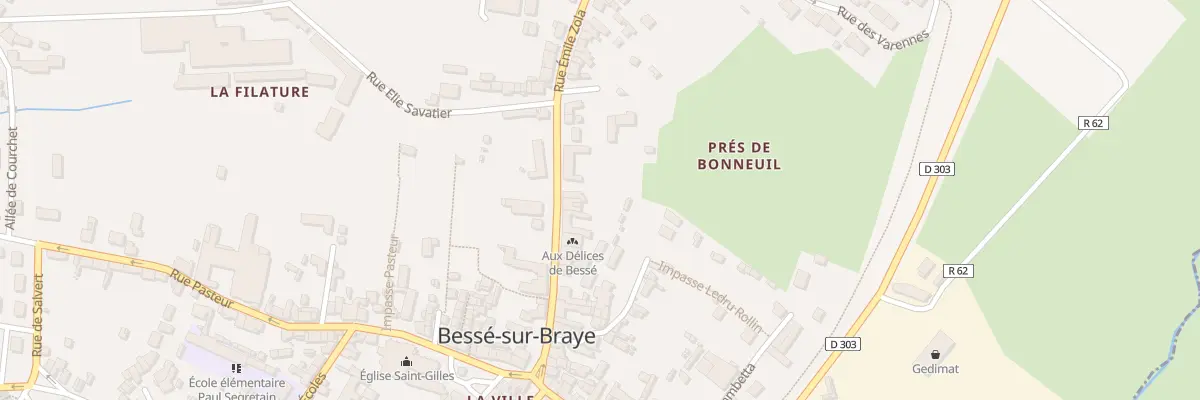 Plan du 30 Rue Emile Zola à Bessé-sur-Braye
