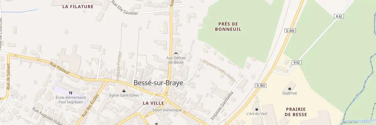 Plan du 16 Rue Emile Zola à Bessé-sur-Braye