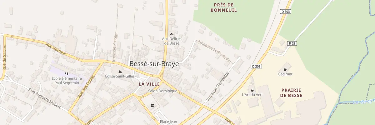 Plan du 12 Imp Ledru Rollin à Bessé-sur-Braye
