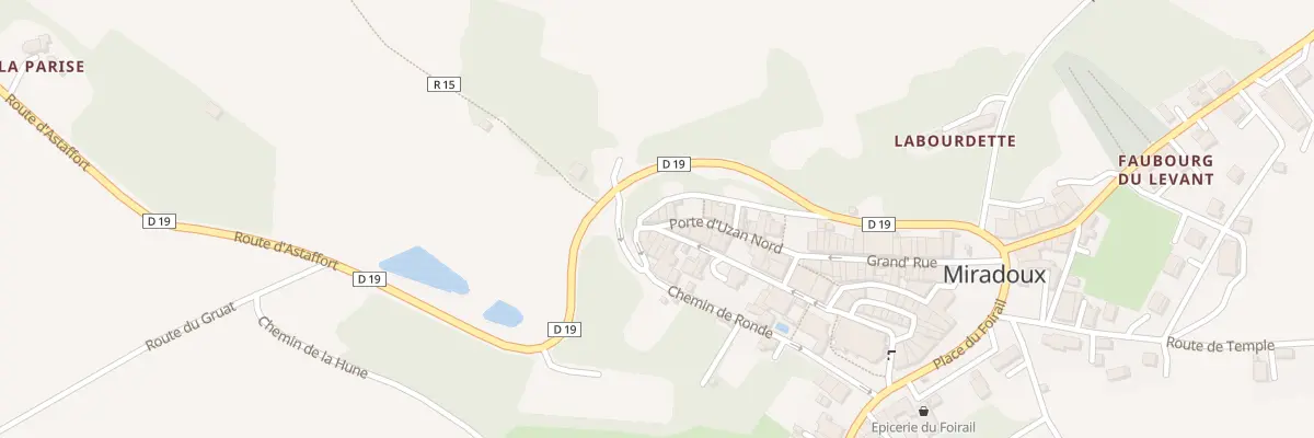 Plan du 24 Rue Porte d’Uzan Nord à Miradoux