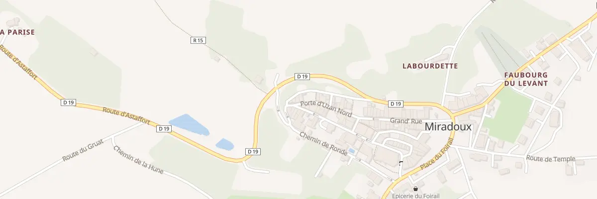 Plan du 22 Rue Porte d’Uzan Nord à Miradoux