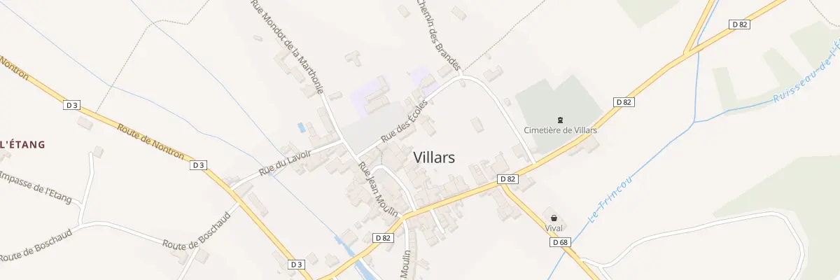 Plan du 45 Le Bourg à Villars