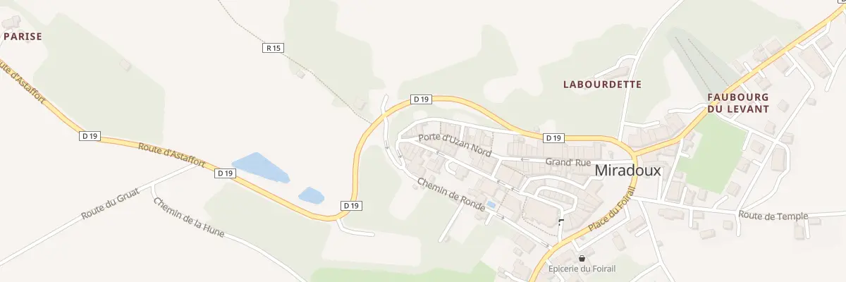 Plan du 16 Rue Porte d’Uzan Sud à Miradoux