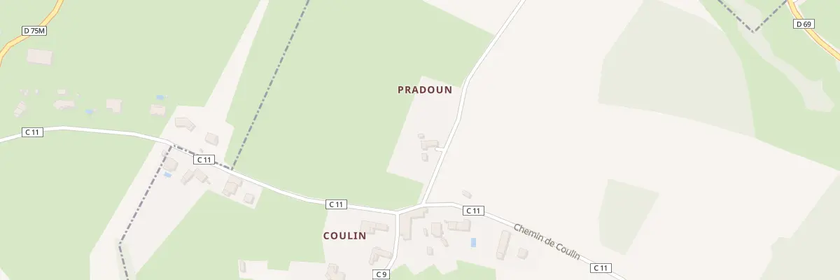 Plan du 50 Pradoun à Latoue
