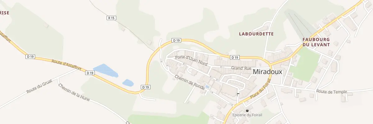 Plan du 10 Rue Porte d’Uzan Sud à Miradoux