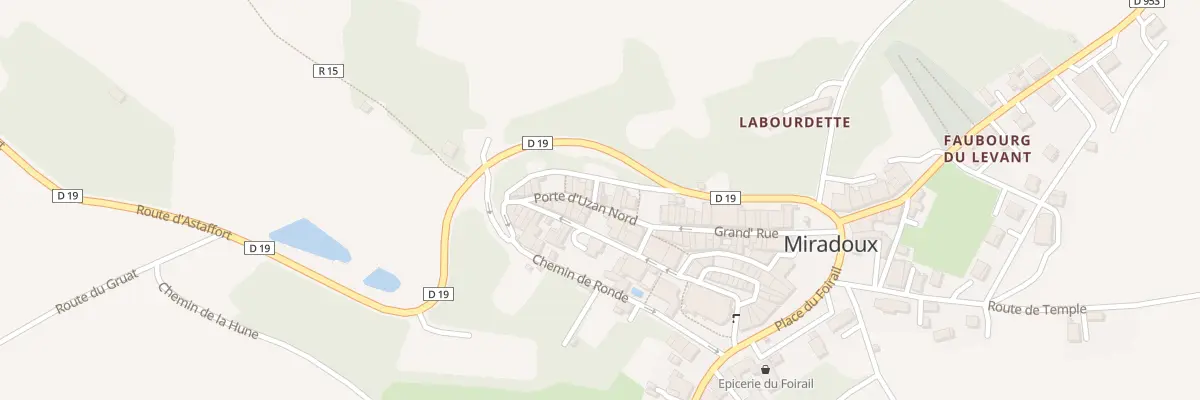 Plan du 12 Rue Porte d’Uzan Nord à Miradoux