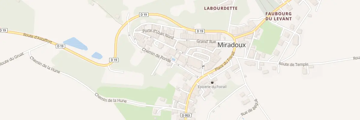 Plan du 1 Pl de la Mairie à Miradoux