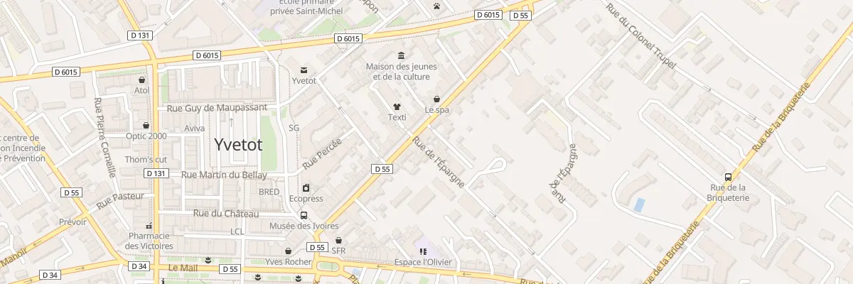 Plan du 1 Rue de l’Epargne à Yvetot
