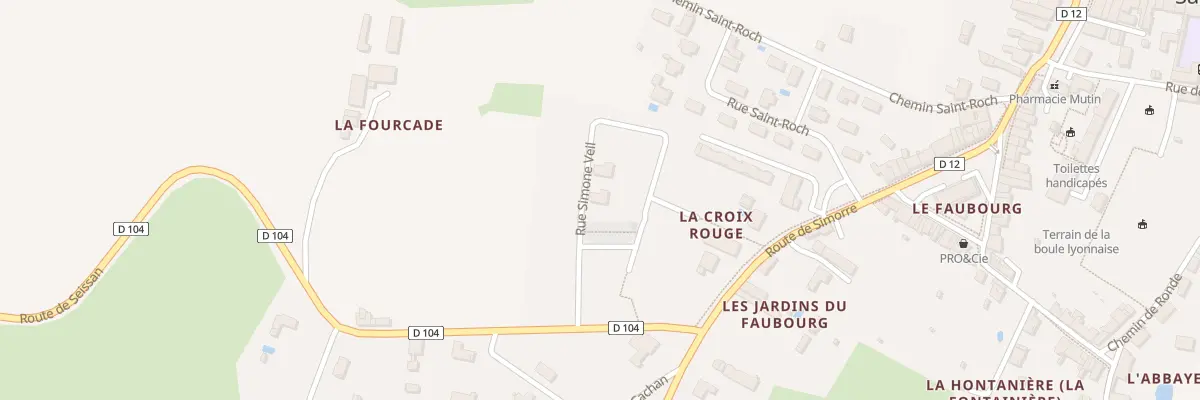 Plan du 6 Rue Simone Veil à Saramon