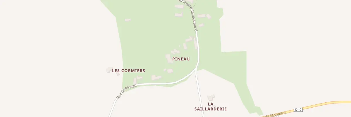 Plan du 6 Pineau à Artins