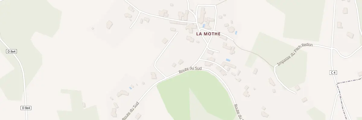 Plan du 18C La Motte à Pontours