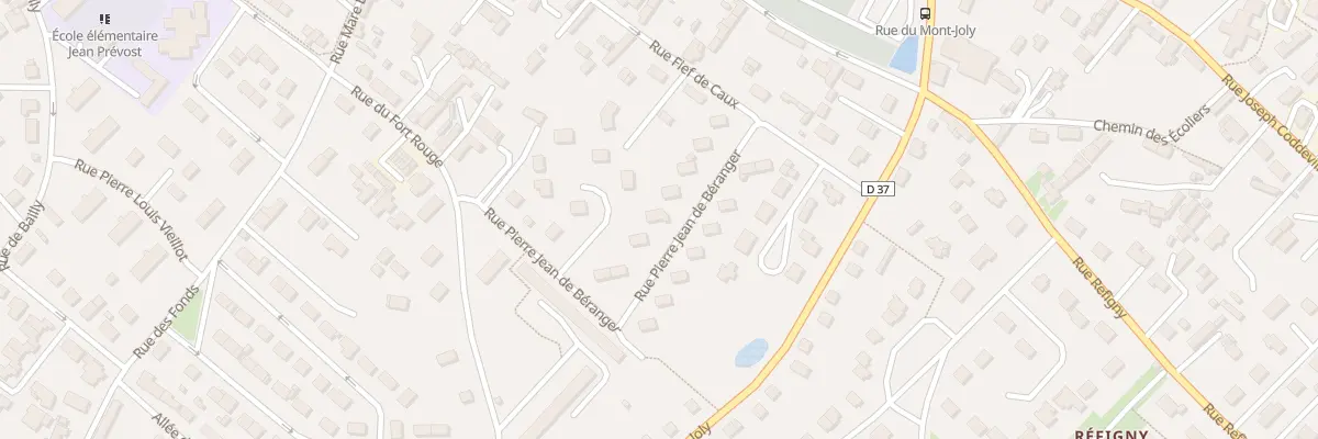 Plan du 10 Rue P J de Beranger à Yvetot