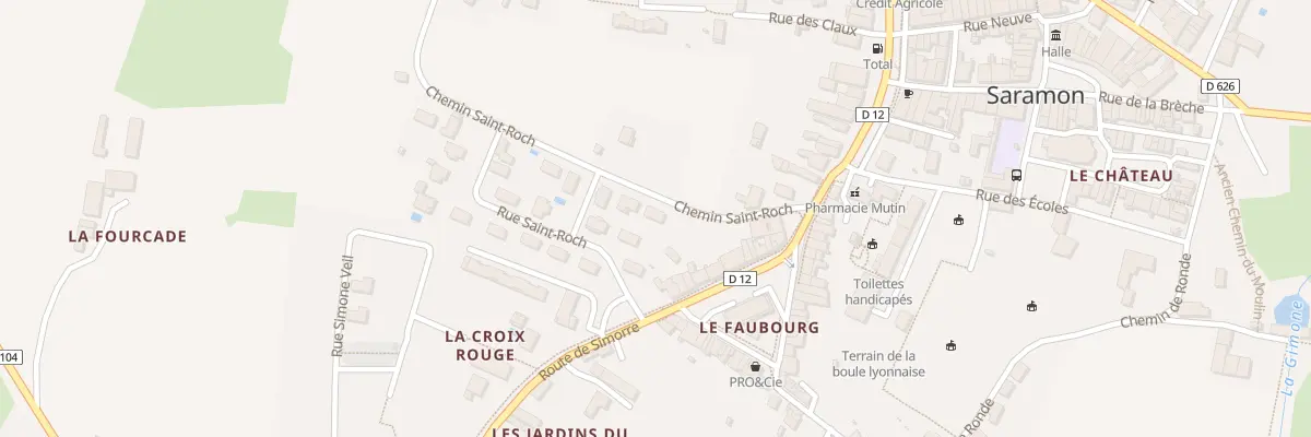 Plan du 1 Chem de Saint-Roch à Saramon