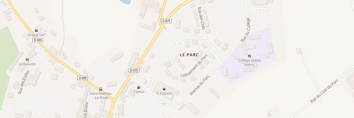 Plan du 1 Lot du Parc à Saint-Mathieu