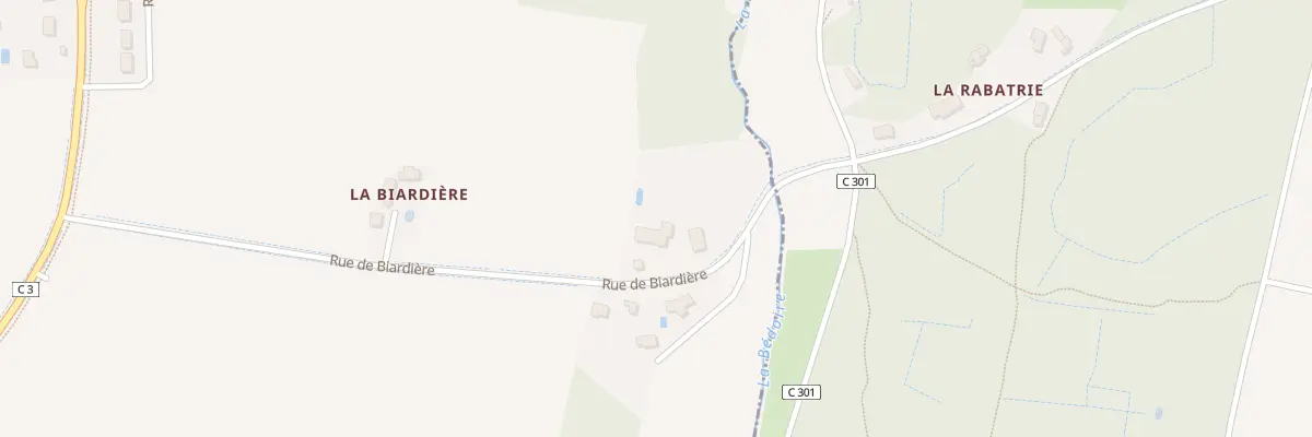 Plan du 3 Rue de la Biardière à Parçay-Meslay