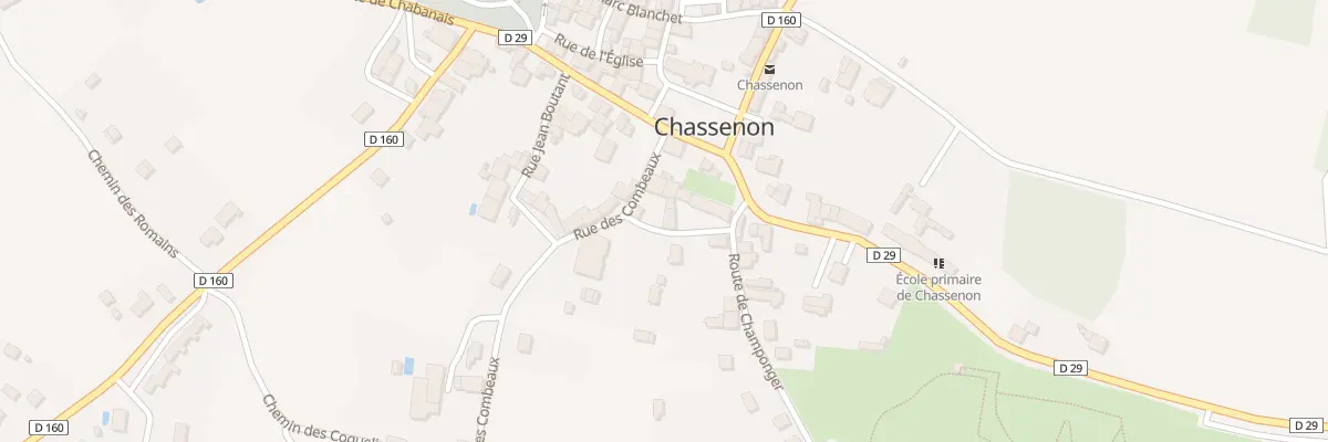 Plan du 1 Rue des Combeaux à Chassenon