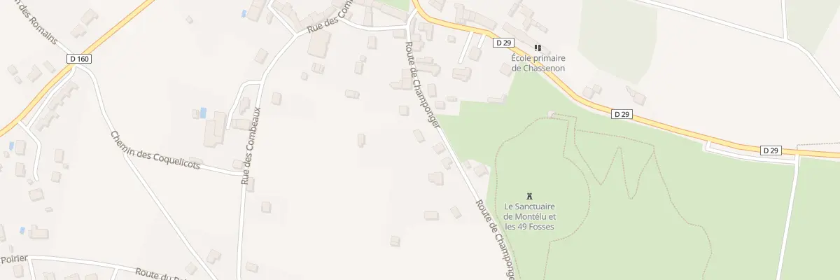 Plan du 10 Rte de Champonger à Chassenon