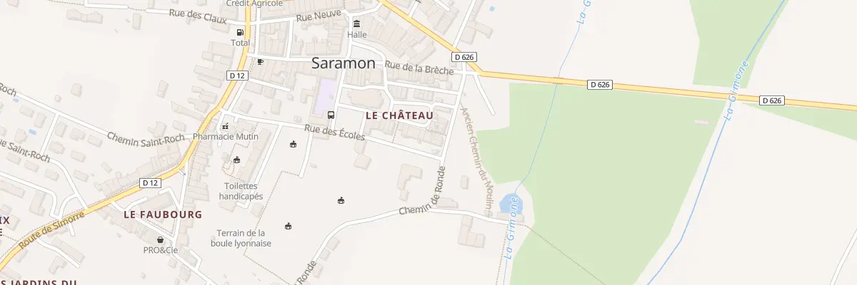 Plan du 4 Rue des Écoles à Saramon