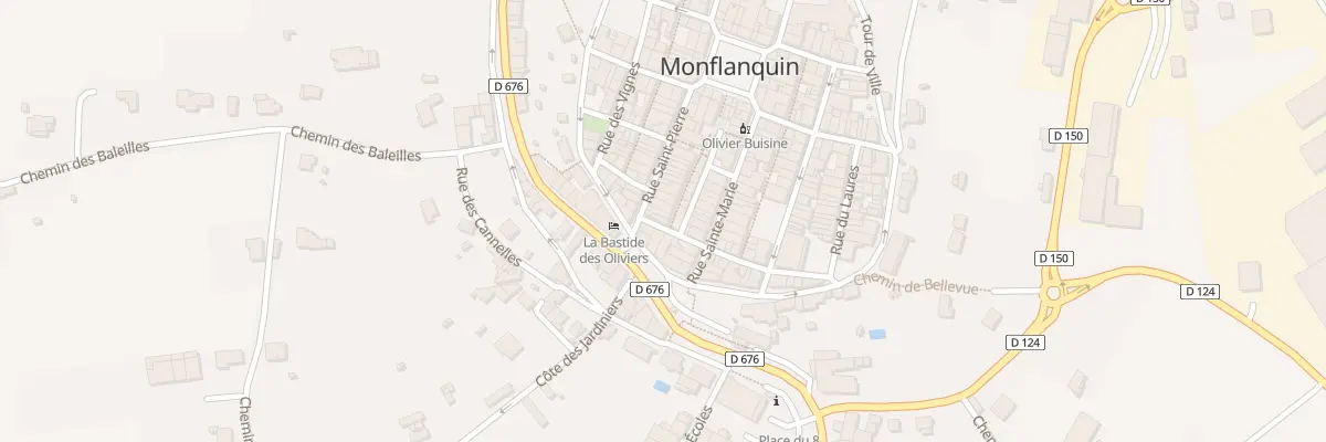 Plan du 3 Rue de la Paix à Monflanquin