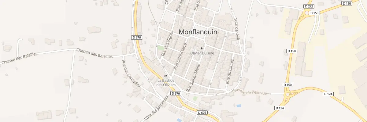 Plan du 25 Rue Saint Pierre à Monflanquin