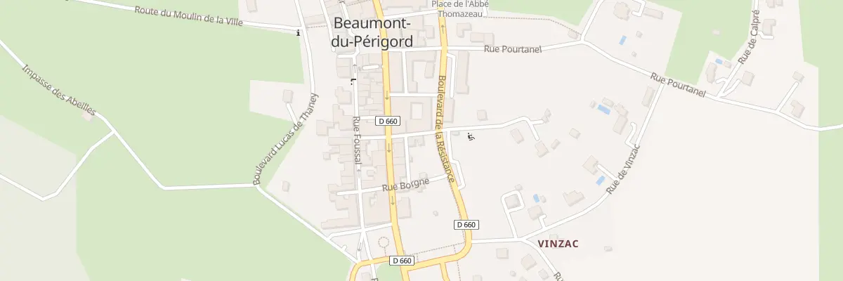 Plan du 68 Bd de la Résistance à Beaumontois en Périgord