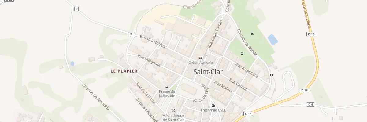 Plan du 1 Rue des Nobles à Saint-Clar