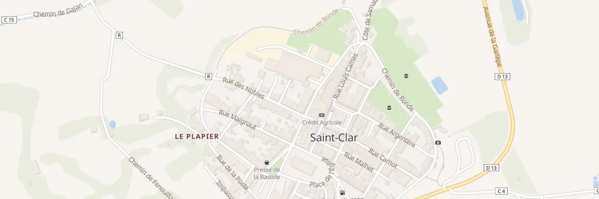 Plan du 2 Rue des Nobles à Saint-Clar