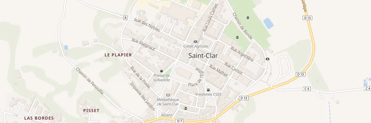 Plan du 6 Pl de l’Église à Saint-Clar