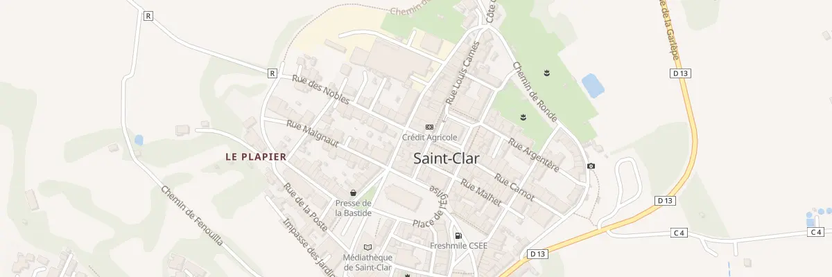 Plan du 2 Rue du Castet Vieil à Saint-Clar