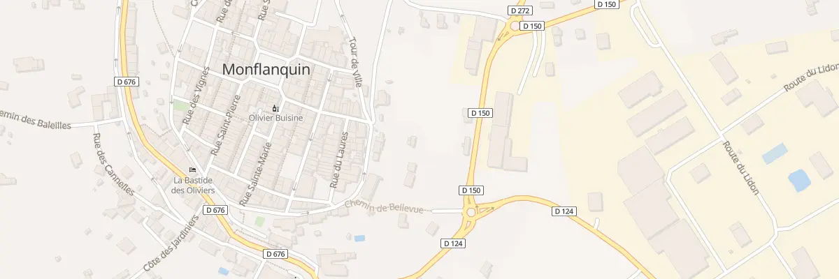 Plan du 85 Rte de Montagnac à Monflanquin