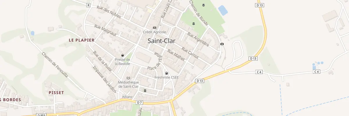 Plan du 10 Rue Maillet à Saint-Clar