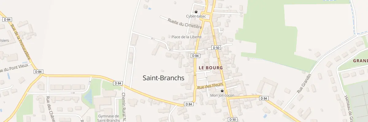 Plan du 1 Rue de la Gare à Saint-Branchs
