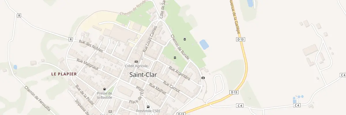 Plan du 9 Rue Argentère à Saint-Clar