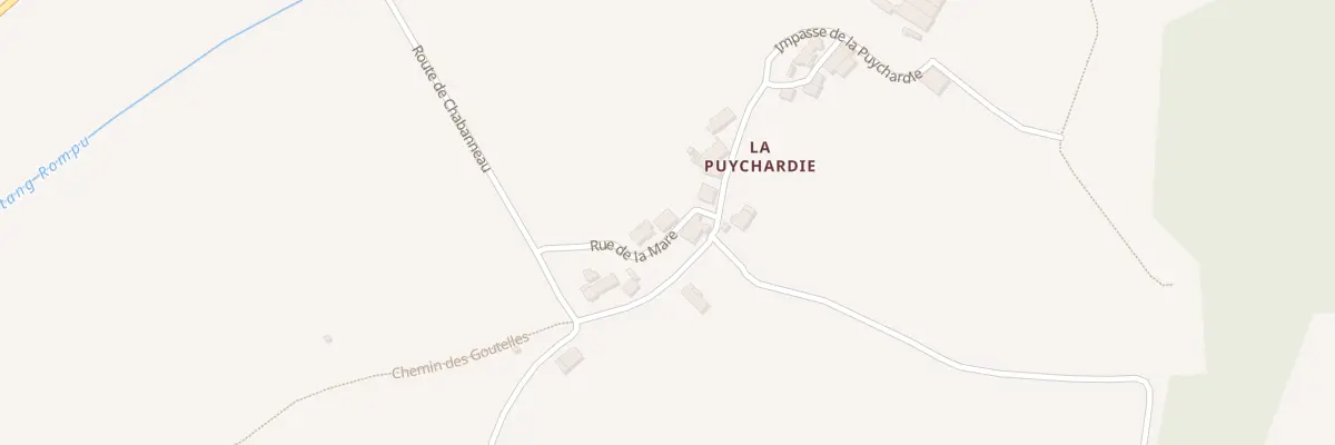 Plan de La Puychardie à Villars