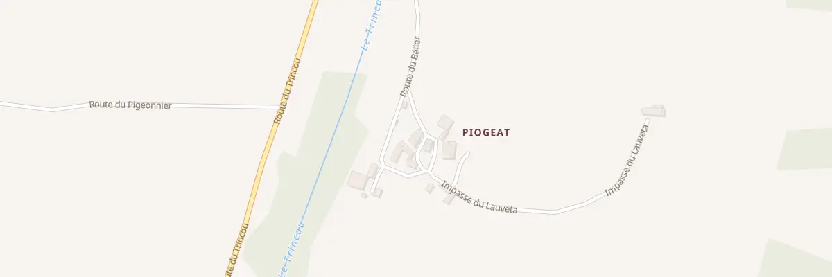 Plan du 270 Piogeat à Milhac-de-Nontron