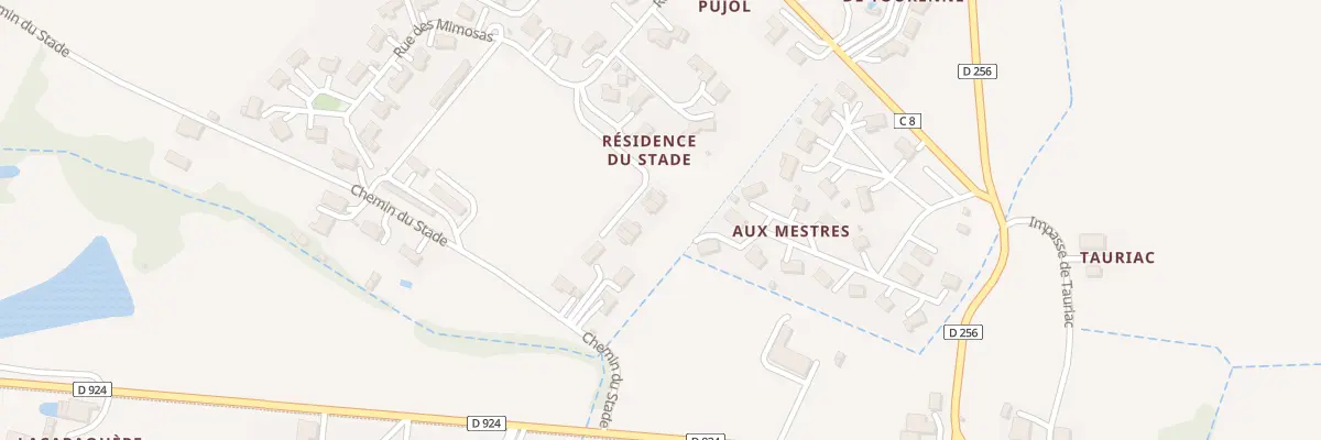 Plan du 2 Res du Stade à Aubiet