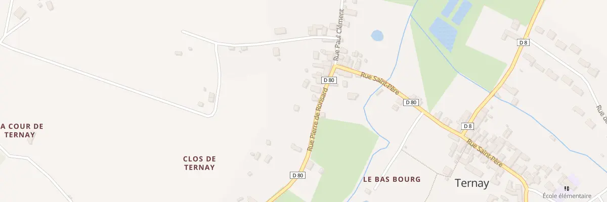 Plan du 75 Le Bas Bourg à Ternay