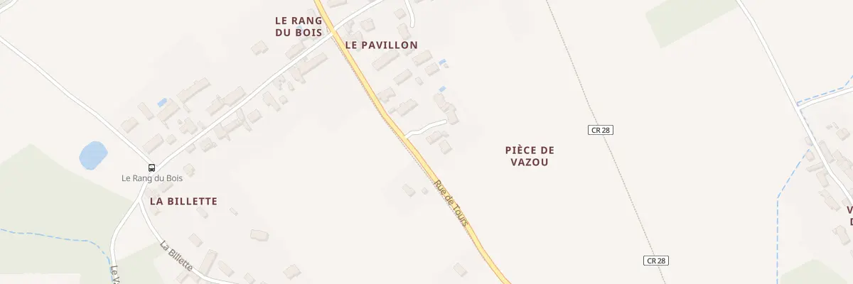 Plan du 1790 Rue de Tours à Esvres