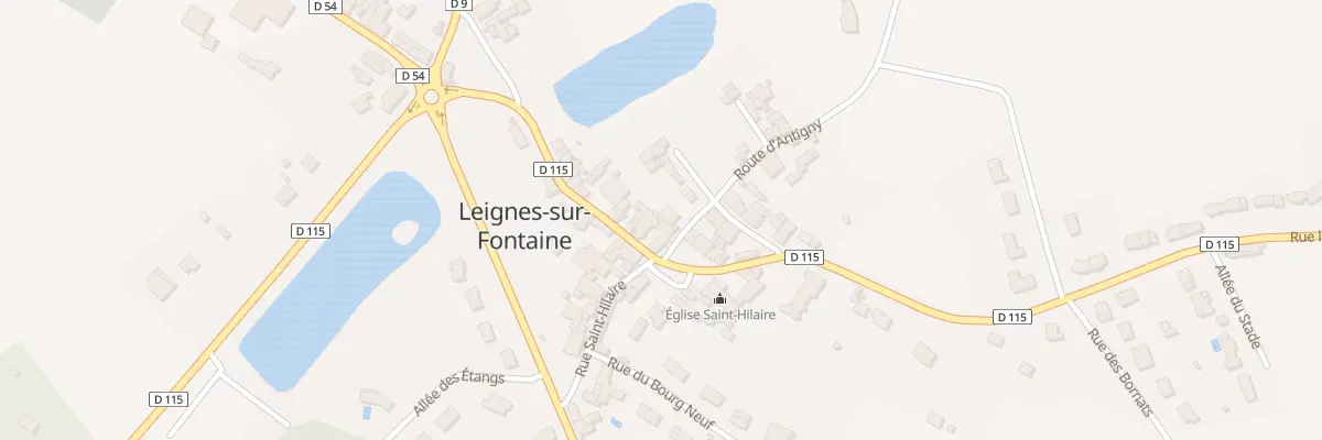 Plan du 1 Pl de l’Eglise à Leignes-sur-Fontaine
