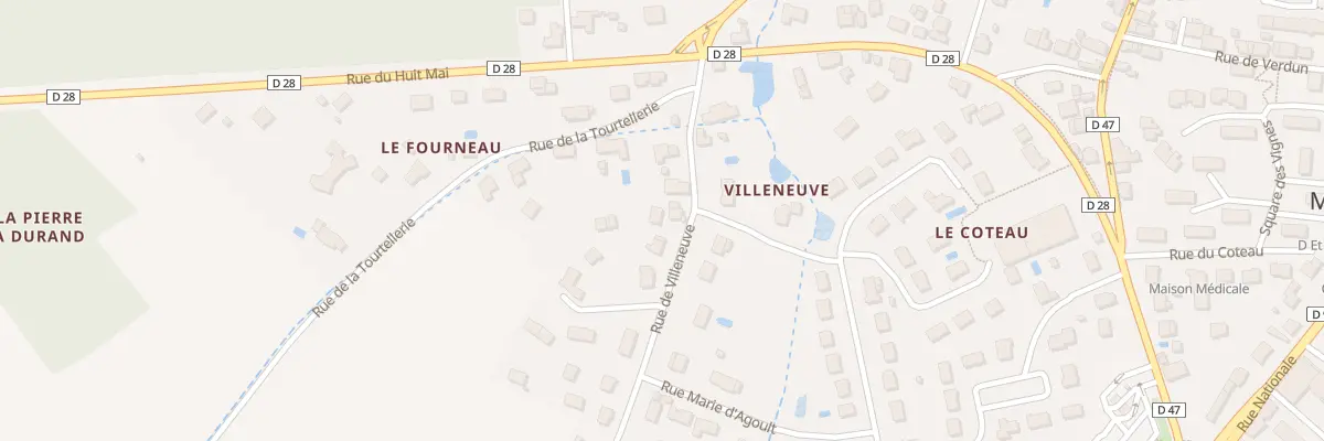 Plan du 5 Rue de Villeneuve à Monnaie