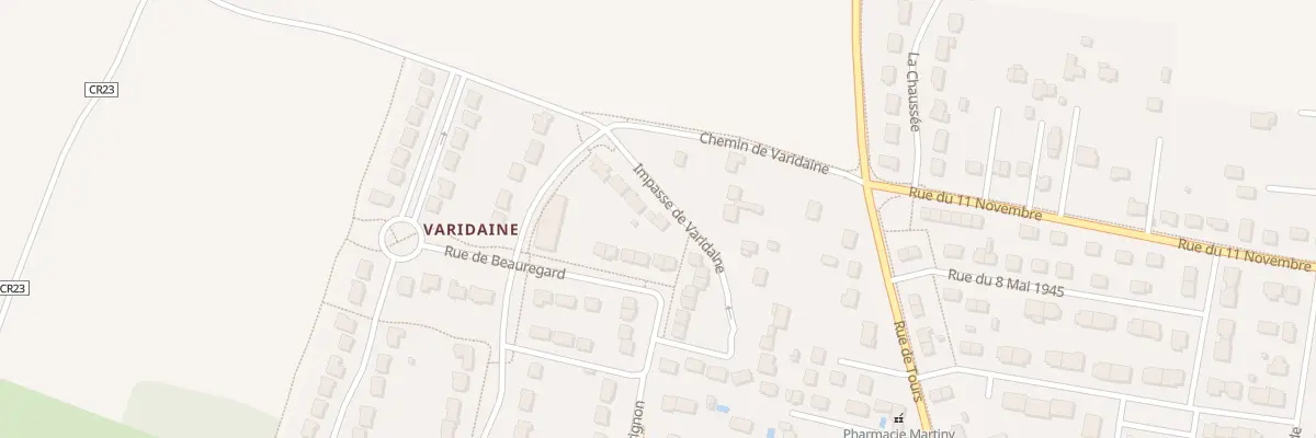 Plan du 8 Imp de Varidaine à Esvres