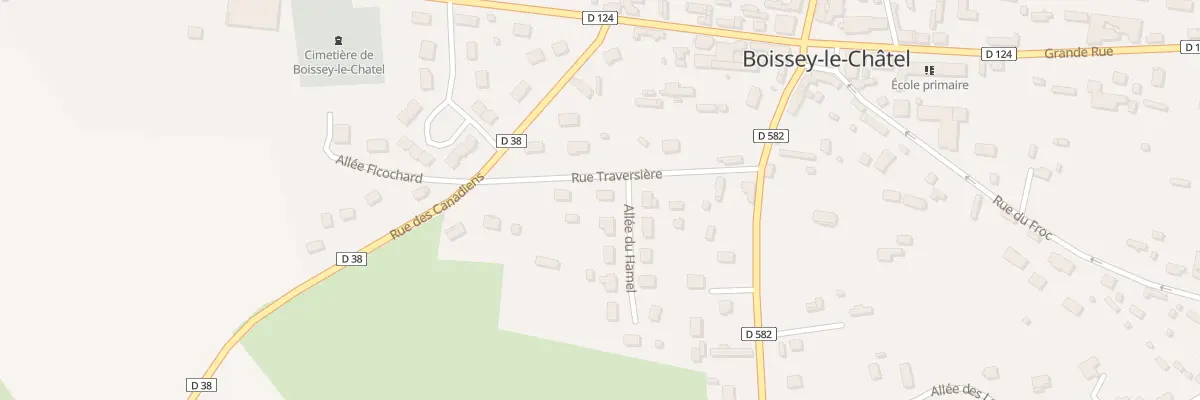 Plan du 2 All du Hamel à Boissey-le-Châtel