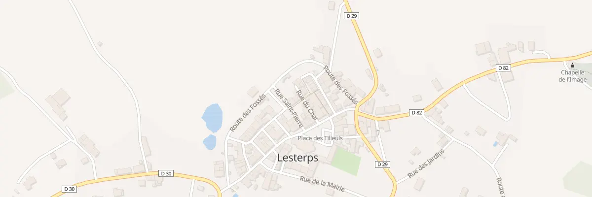 Plan du 8 Rue Traversiere à Lesterps