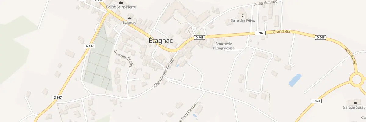 Plan du 1 Che des Pincoux à Étagnac