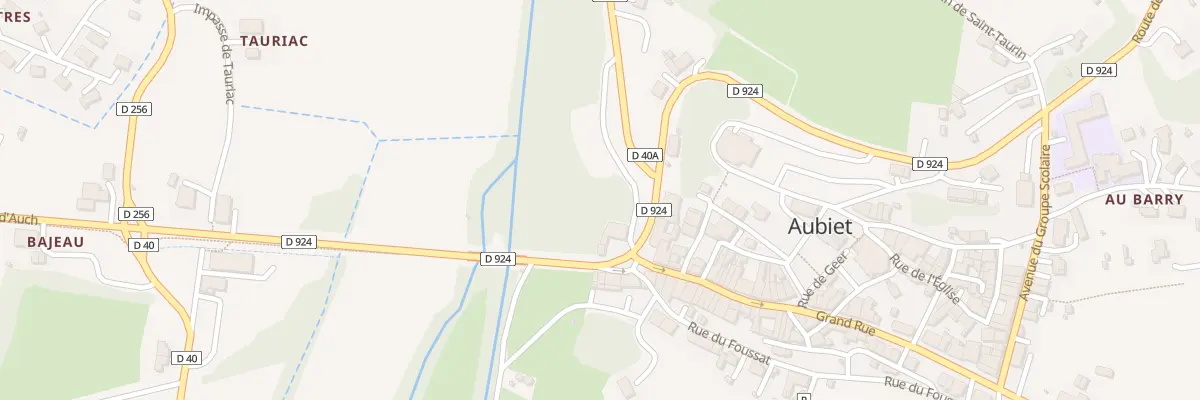 Plan du 1B Rte de Toulouse à Aubiet