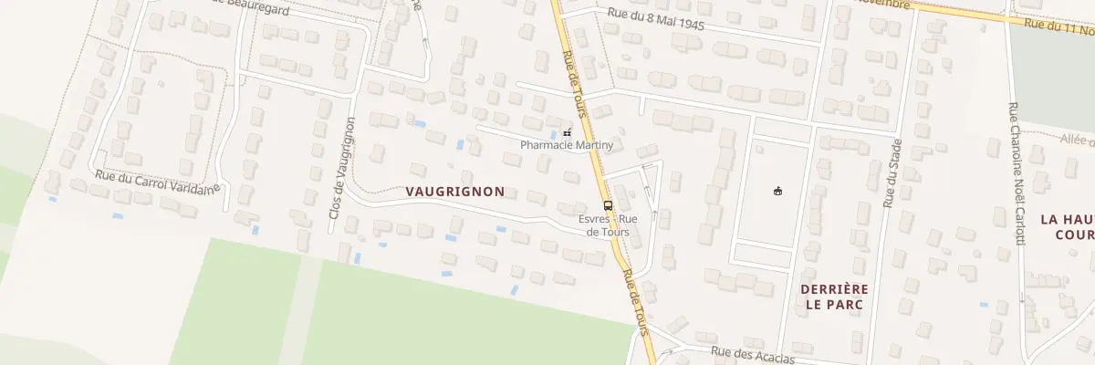 Plan du 8 Vaugrignon à Esvres