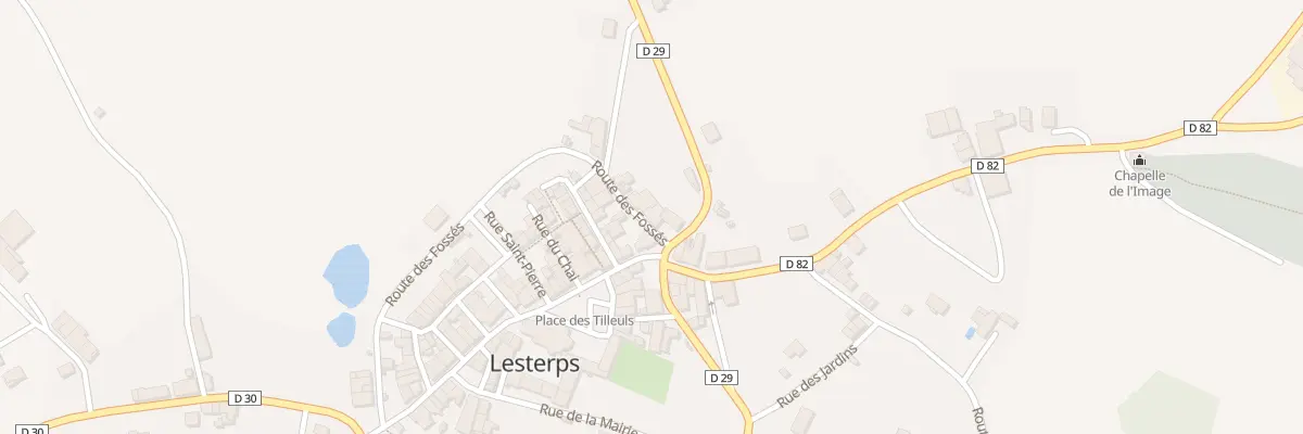 Plan du 4 Rte des Fosses à Lesterps